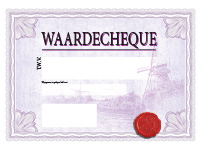 plek Uitgaan Ventileren Waardecheque 100x75 formaat | bestel je waardecheque goedkoop online!