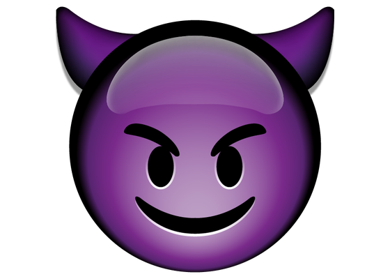 Blind zonsopkomst Rond en rond Life size Emoji Smiling Devil | Bestel Lifesizers® online!